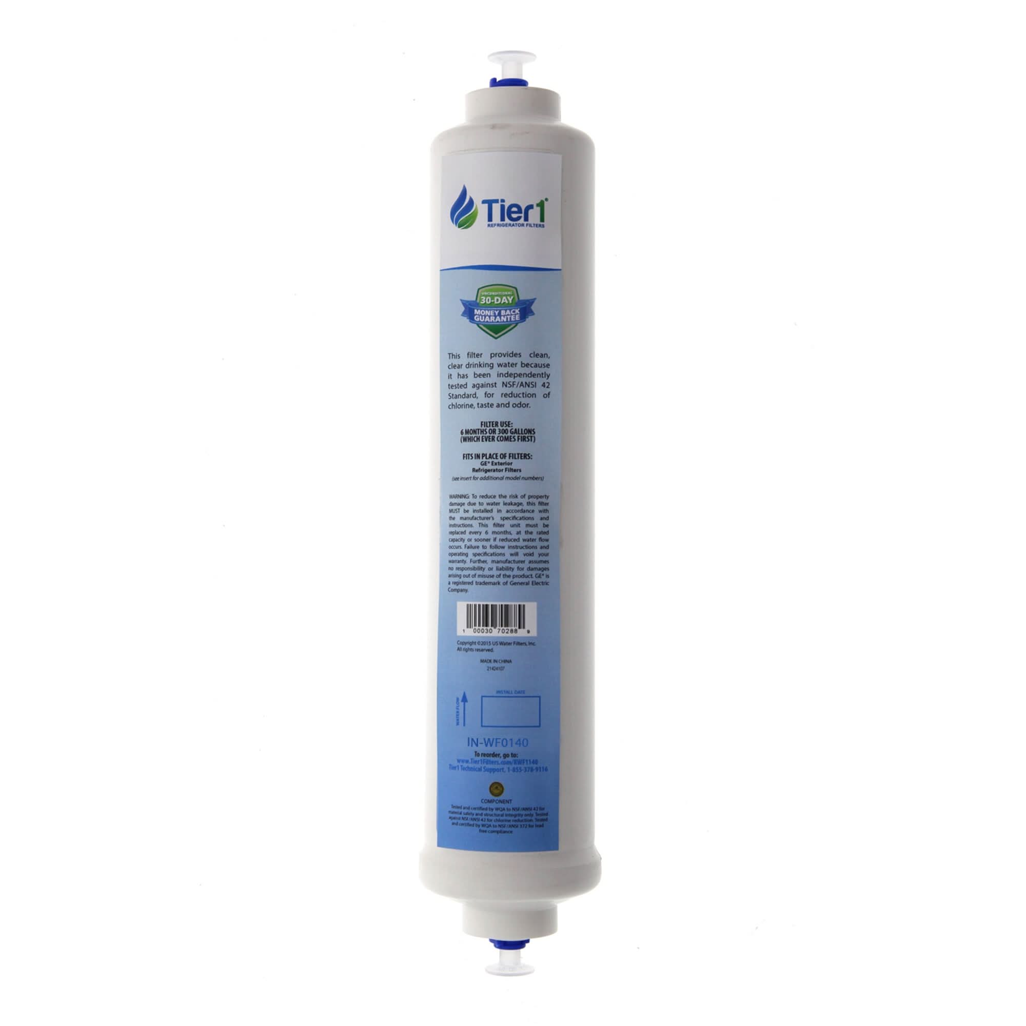 Tier1 Inline filter replacement for the GE GXRTDR - WaterFilters.NET