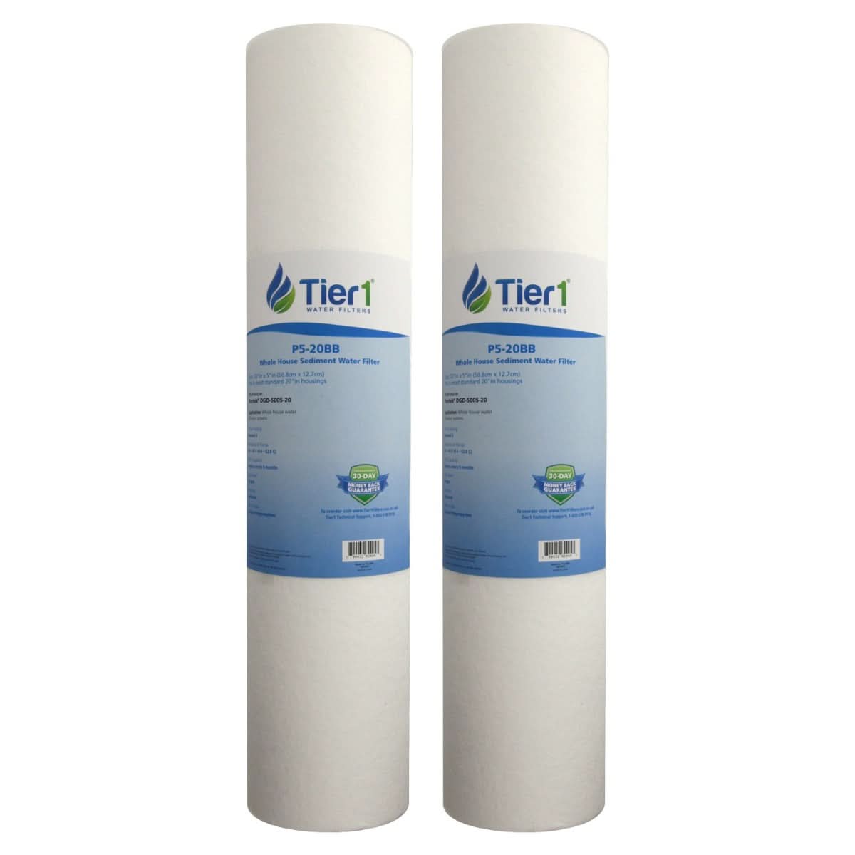 20 X 4.5 Spun Wound Polypropylene Replacement Filter by Tier1 (5 micron) - WaterFilters.NET