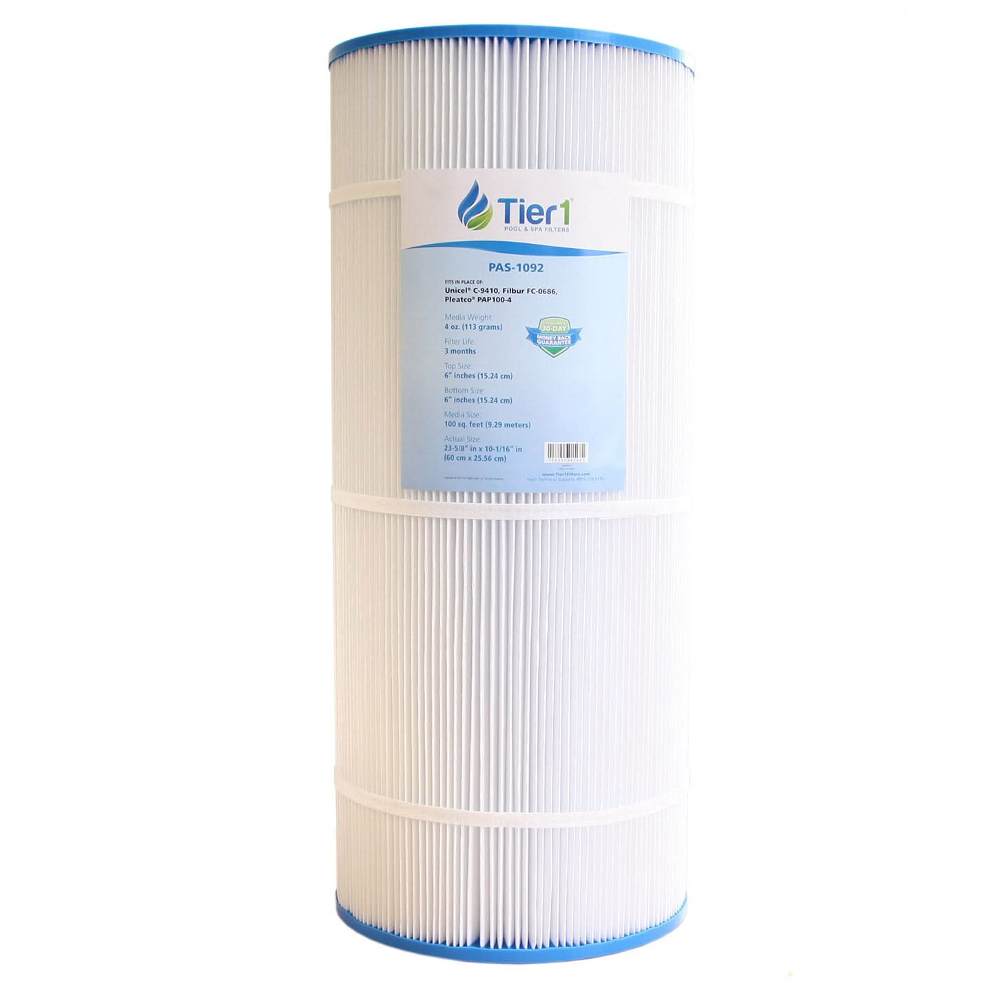 Tier1 Pleatco PAP100 and PAP100-4 Replacement Pool Filter - WaterFilters.NET
