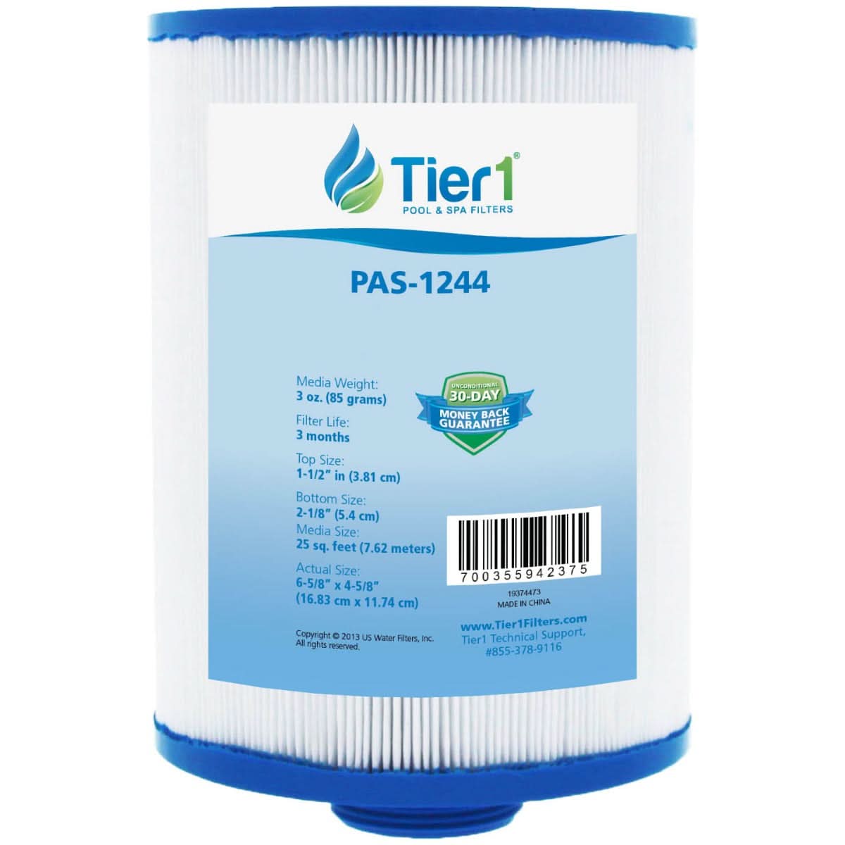 Tier1 PAS-1244 Replacement Pool and Spa Filter fits the Freeflow Lagas and CLX - WaterFilters.NET