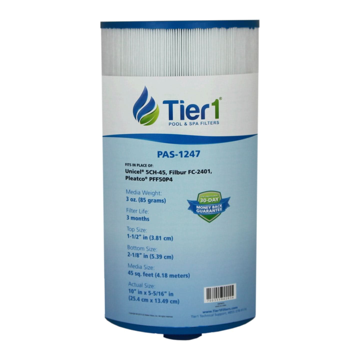 Tier1 Brand Replacement for 5 5/16-inch Diameter by 10-inch Length Filters