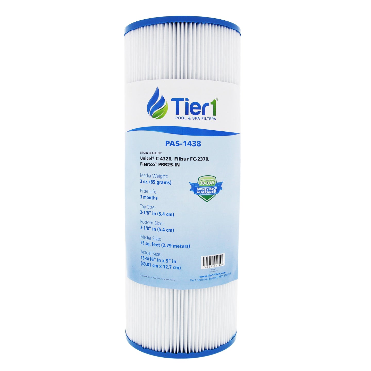 Tier1 Brand Replacement Pool and Spa Filter for 17-2327, 100586, 33521, 25392, 303909, M-4326, 817-2500 & R173429
