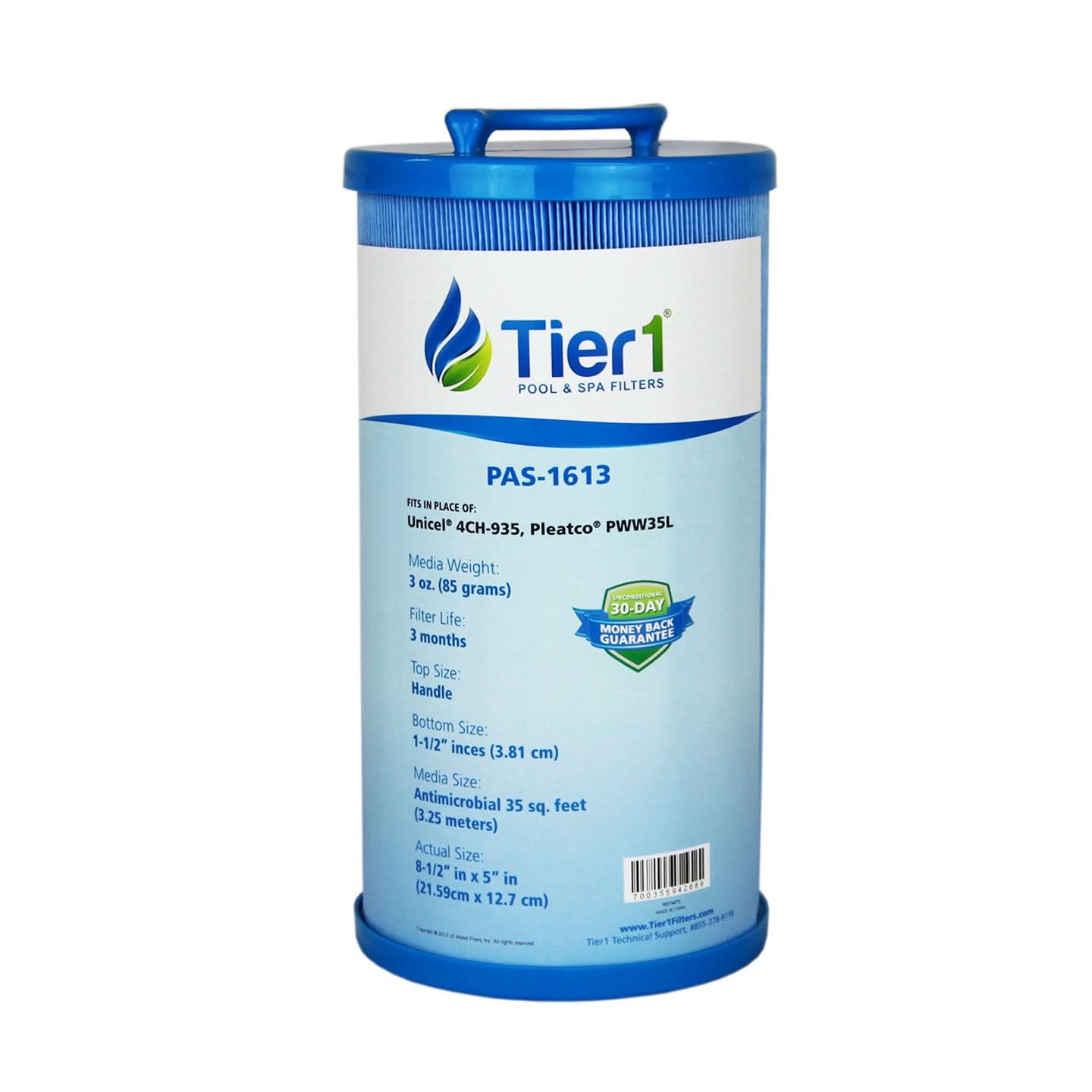 8-1/2 X 5 Inch Tier1 PAS-1613 Replacement For 817-4035 - WaterFilters.NET