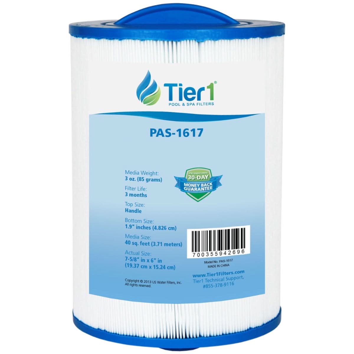 Tier1 Waterway 817-0050 Pool and Spa Filter Replacement - WaterFilters.NET