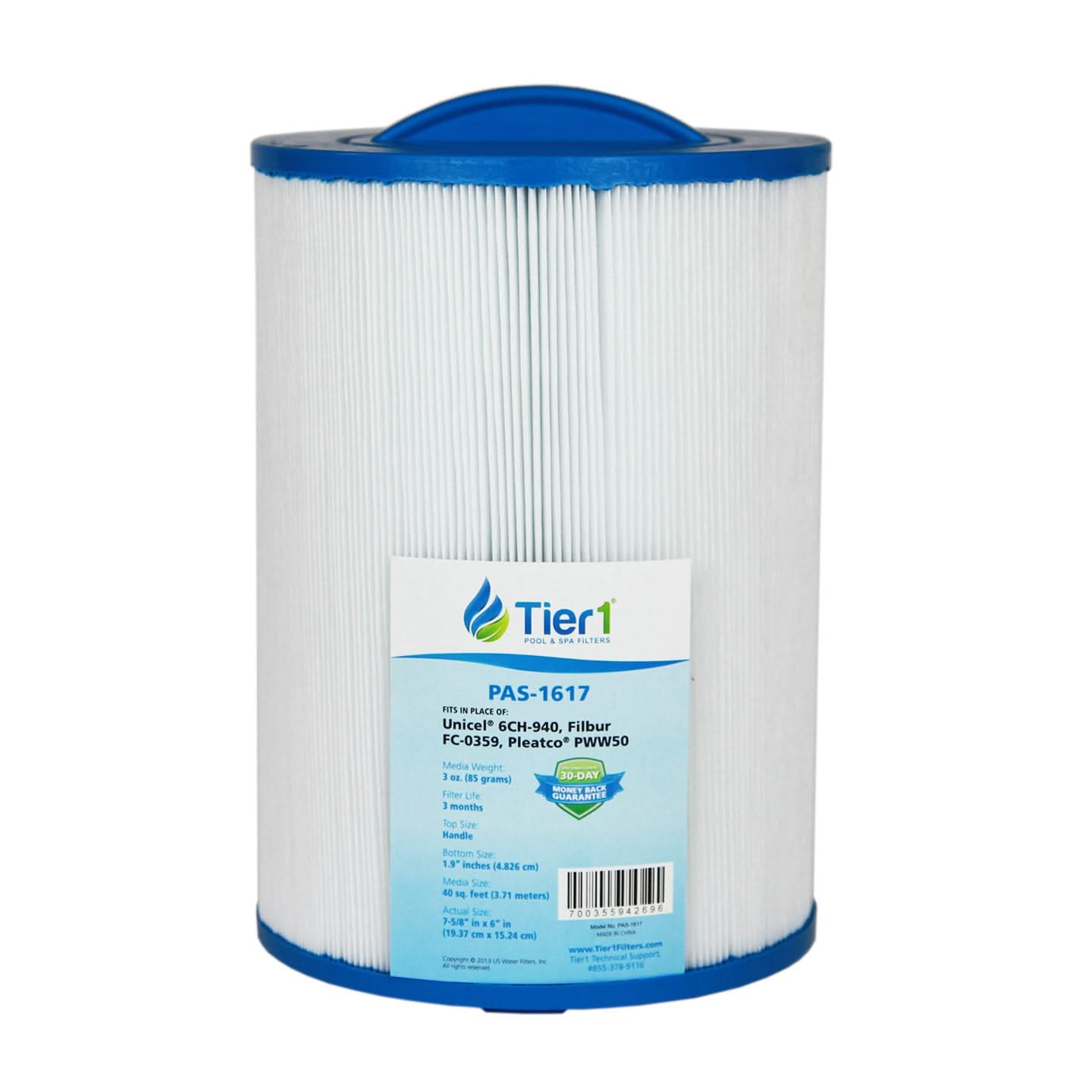 Tier1 Waterway 817-0050 Pool and Spa Filter Replacement - WaterFilters.NET