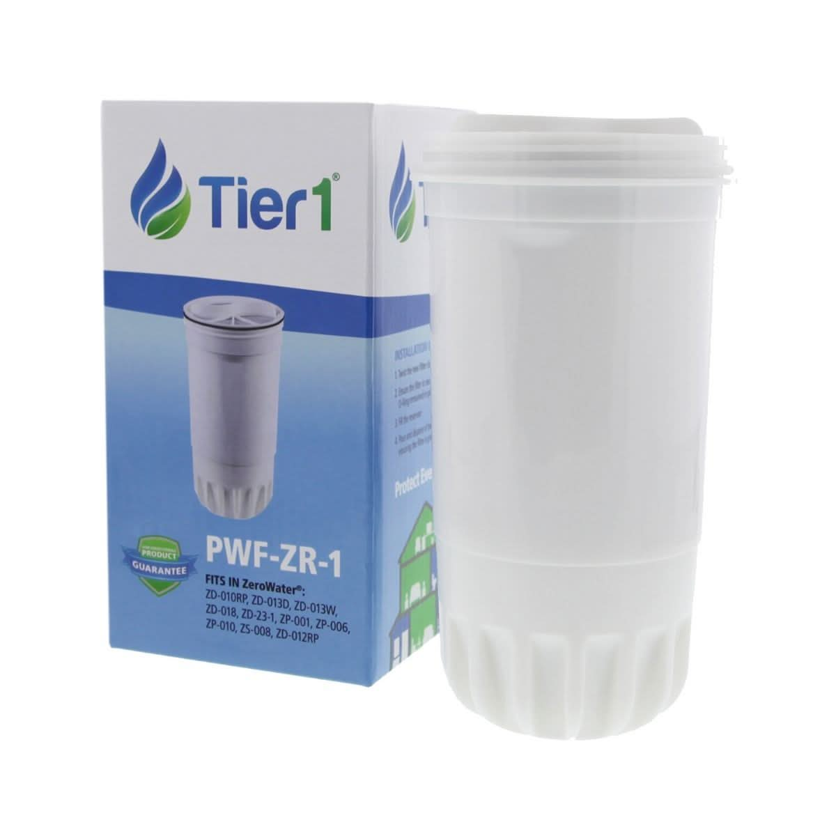 Tier1 PWF-ZR-1 Zerowater ZR-001 Comparable Replacement Pitcher Filter