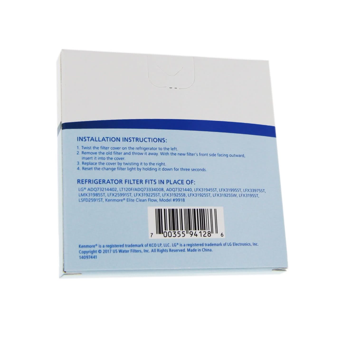 Tier1 RAF1140 Refrigerator Air Filter Replacement (LG LT120F Comparable) - WaterFilters.NET