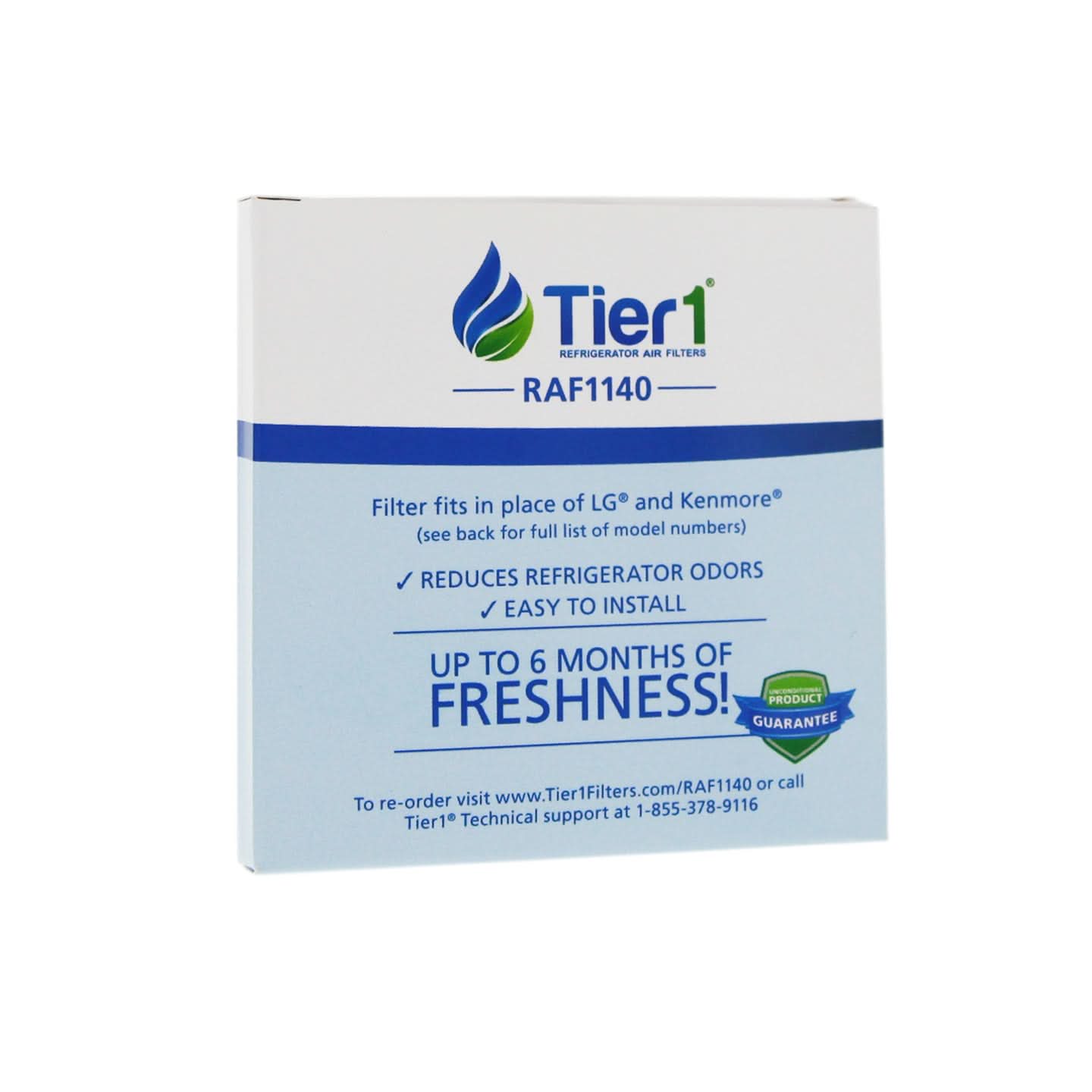Tier1 RAF1140 Refrigerator Air Filter Replacement (LG LT120F Comparable) - WaterFilters.NET