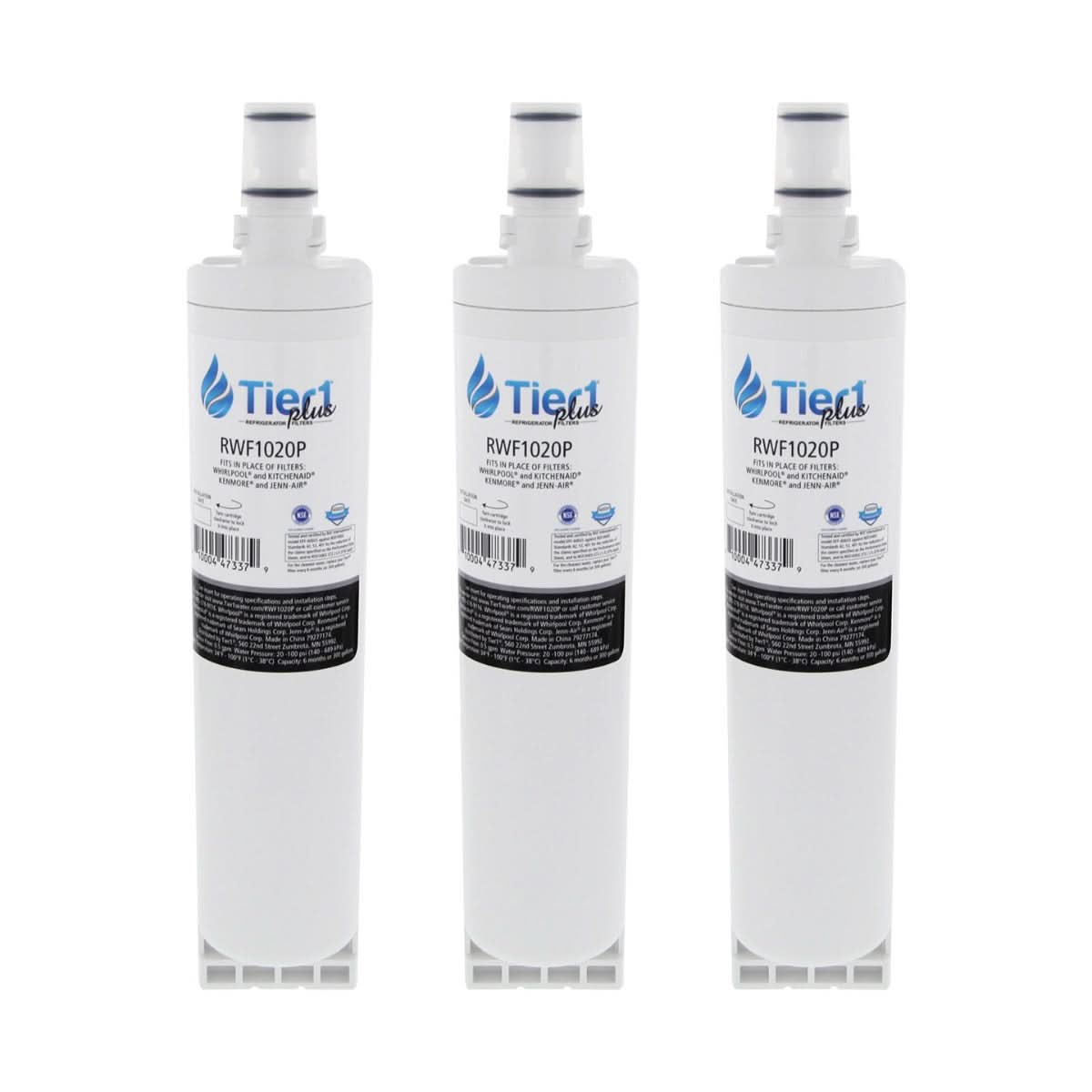 Tier1 Plus EveryDrop EDR5RXD1 Whirlpool 4396508/4396510 Comparable Lead And Mercury Reducing Refrigerator Water Filter