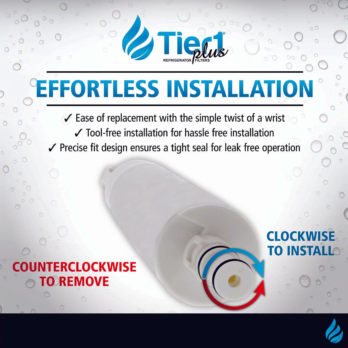 Tier1 Plus EveryDrop EDR5RXD1 Whirlpool 4396508/4396510 Comparable Lead And Mercury Reducing Refrigerator Water Filter - WaterFilters.NET