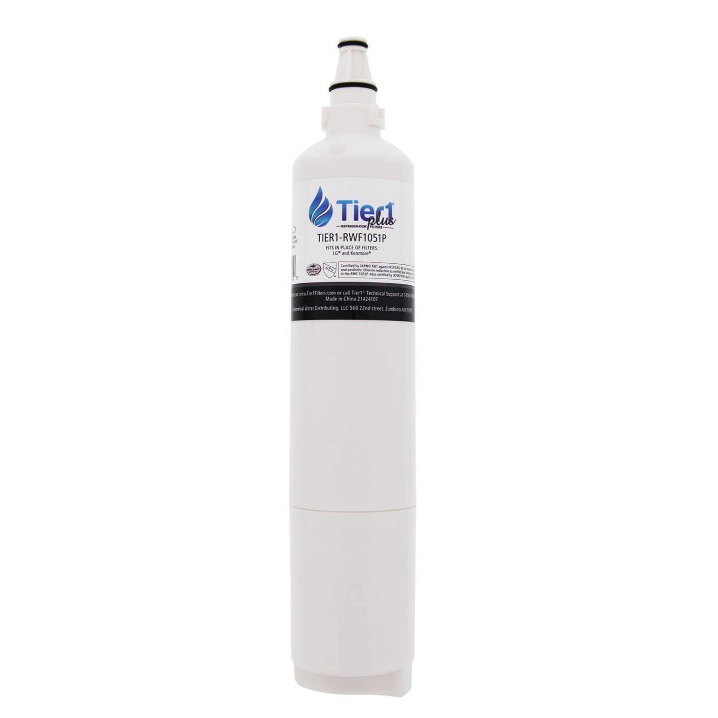 5231JA2006A / LT600P LG Comparable Tier1 Plus Lead Reducing Refrigerator Water Filter Replacement (Front View)
