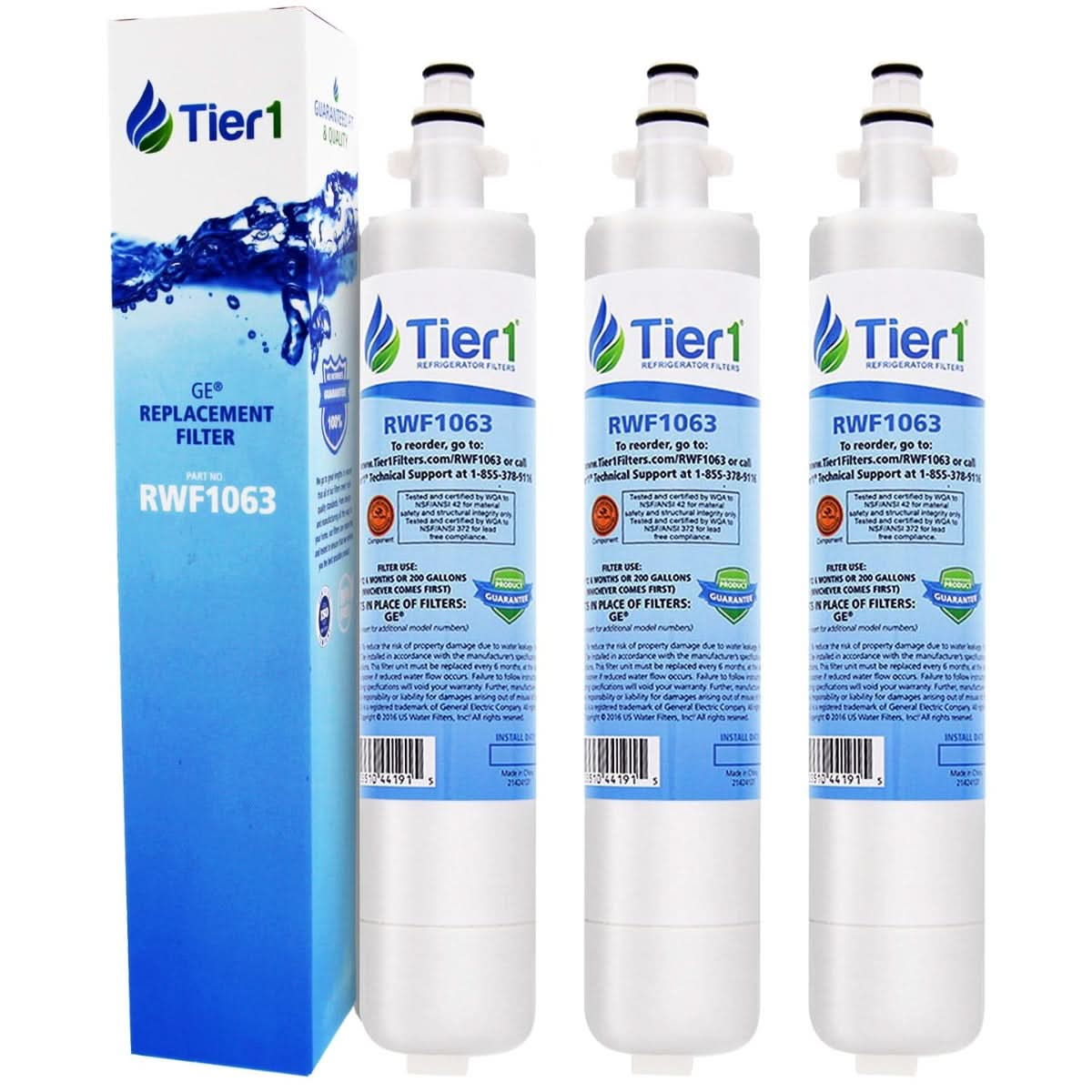 Tier1 GE RPWF Refrigerator Water Filter Replacement Comparable