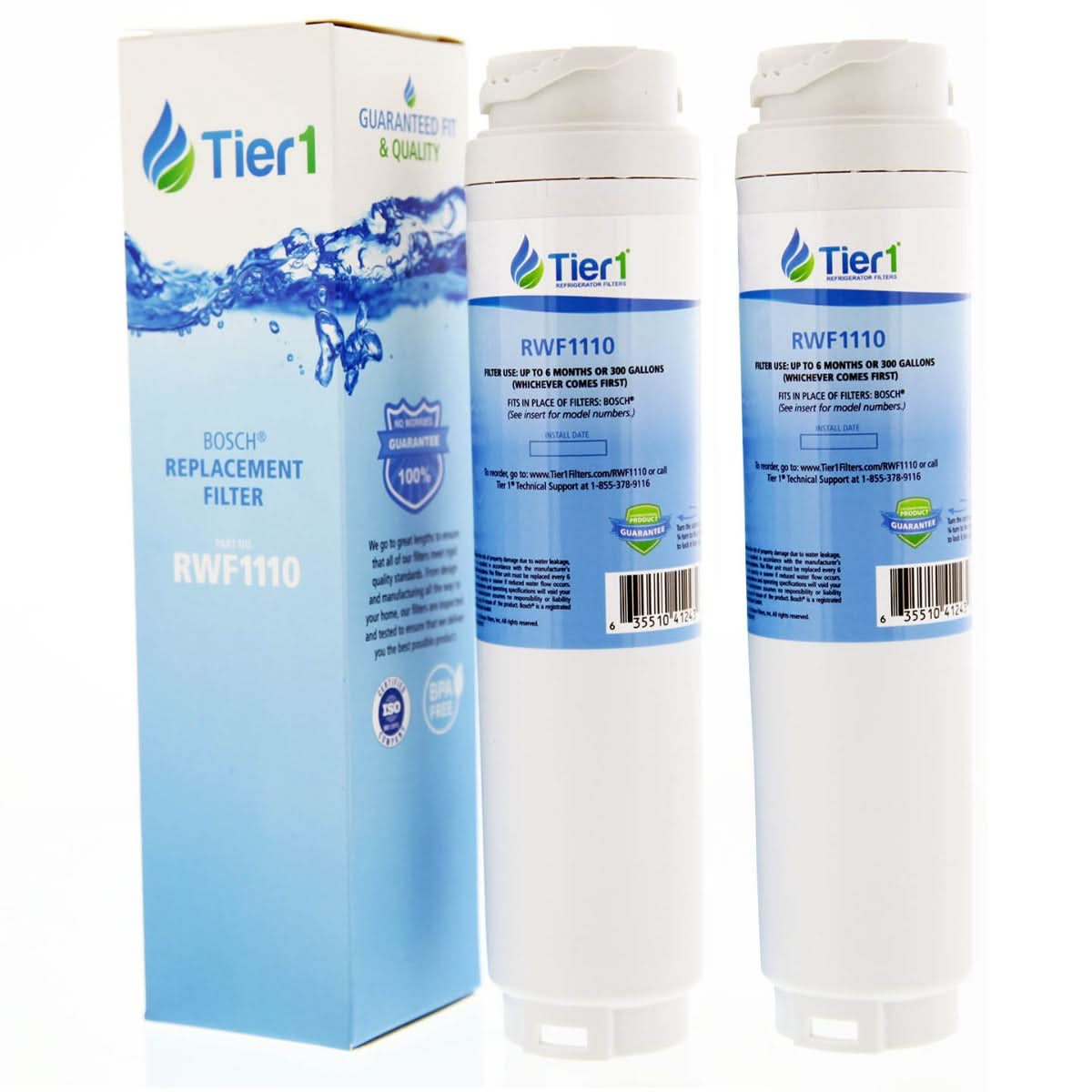 Tier1 Bosch 644845 / UltraClarity REPLFLTR10 Refrigerator Water Filter Replacement Comparable