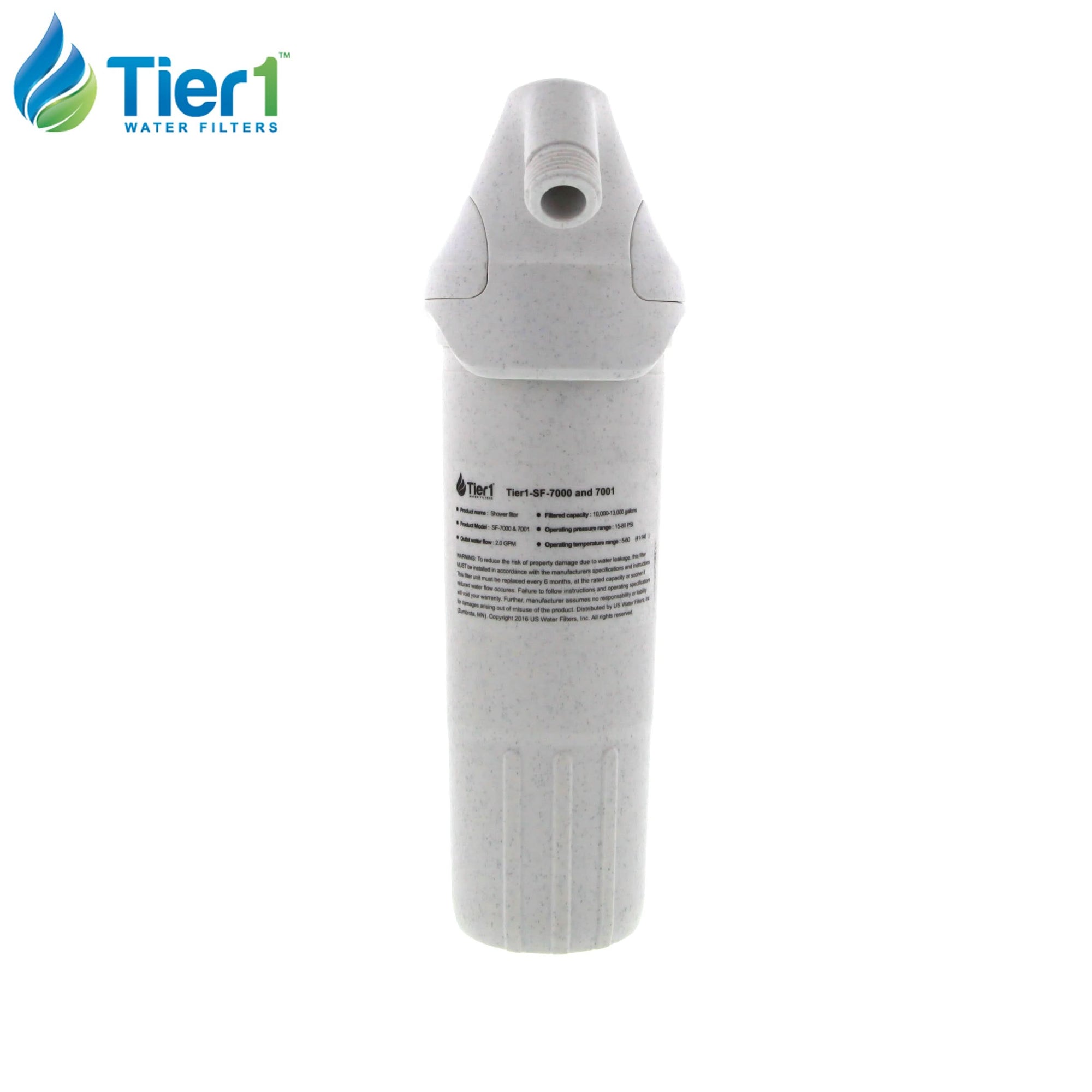 Tier1 SF-7000 Shower Filter System with Chrome Shower Head