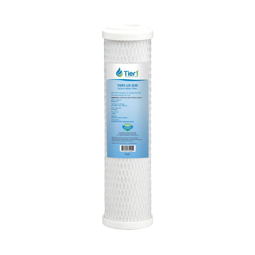 10 x 2.5 Inch Universal Carbon Block Under Sink Filter (0.5 Micron) - WaterFilters.NET