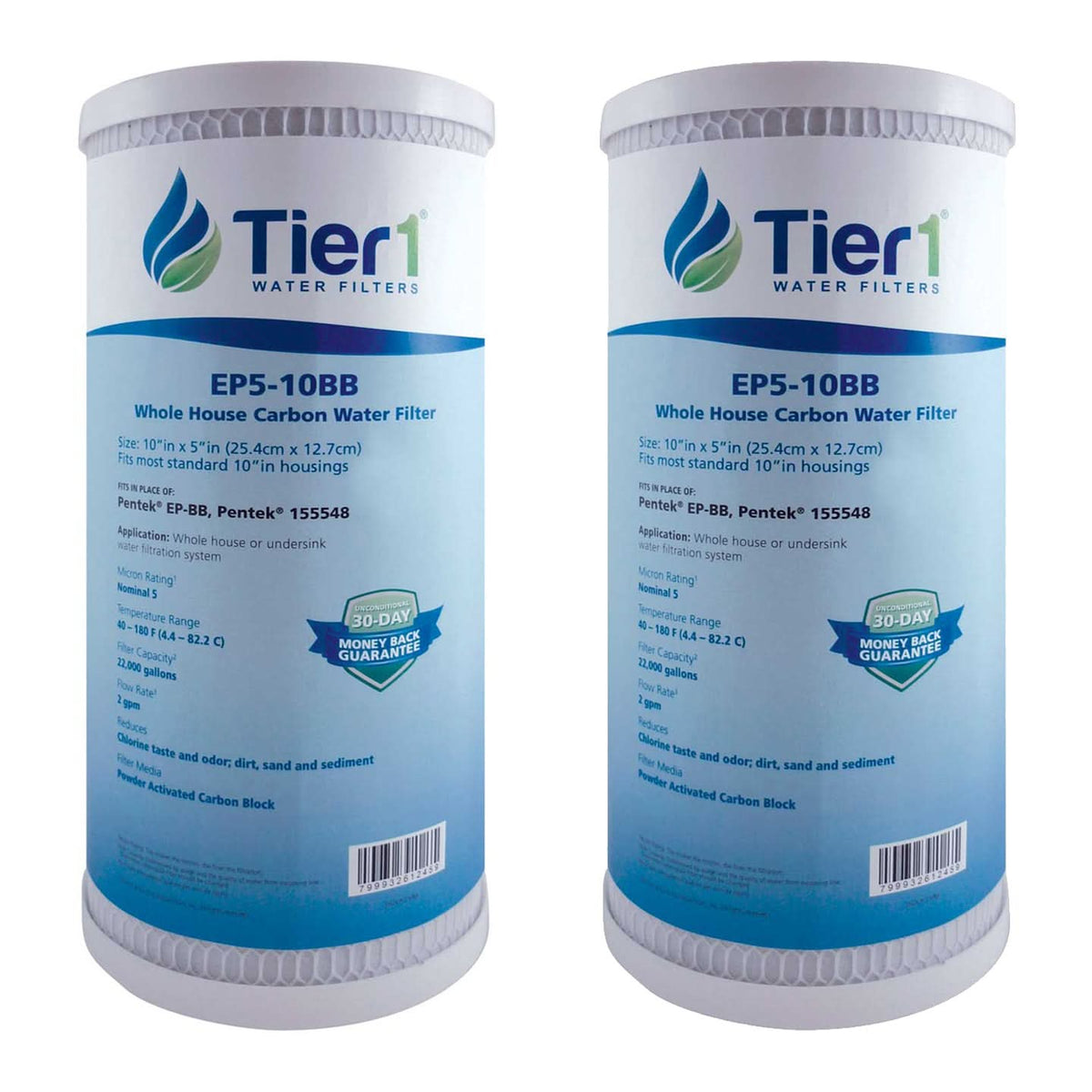 10 X 4.5 Carbon Block Replacement Filter by Tier1 (5 micron) - WaterFilters.NET