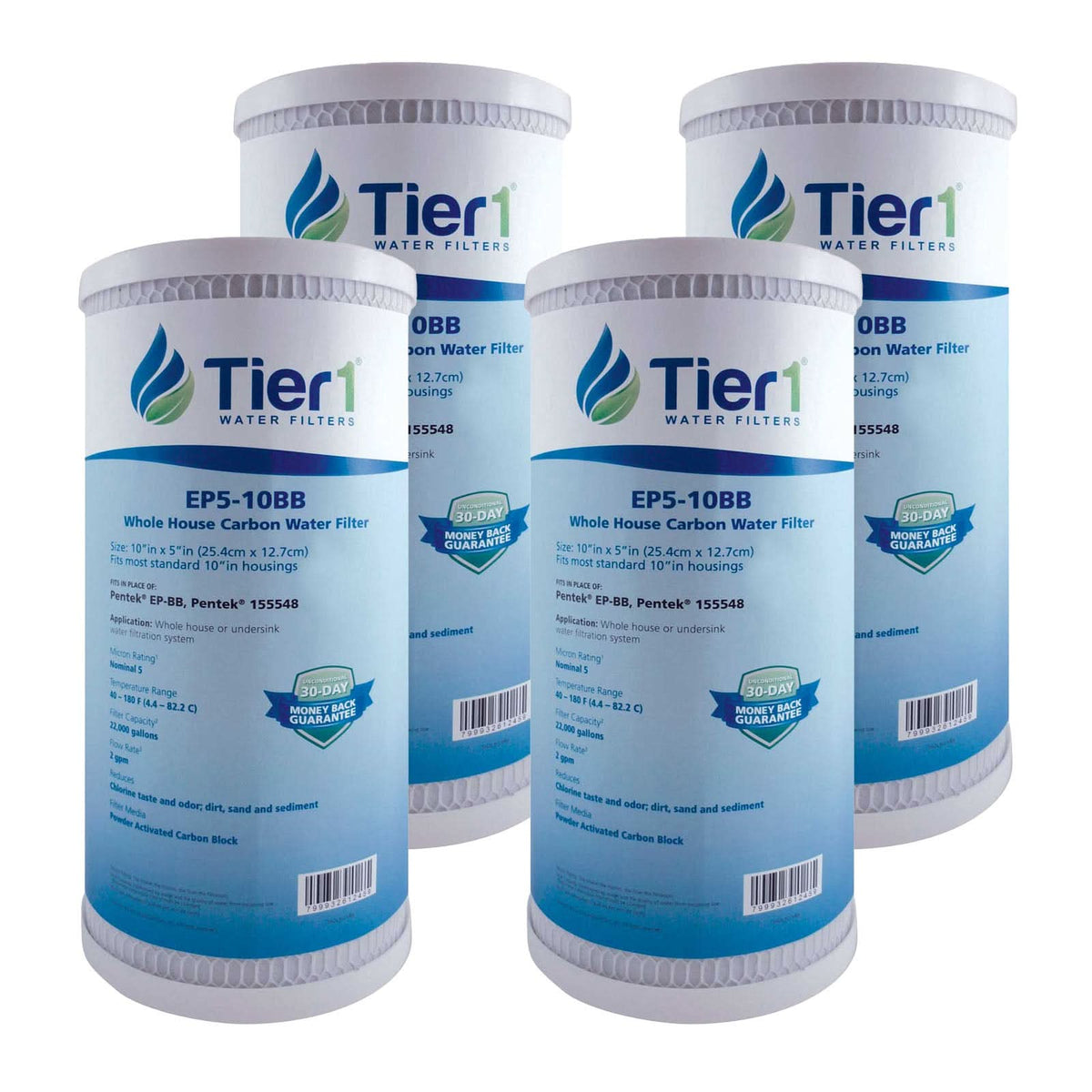 10 X 4.5 Carbon Block Replacement Filter by Tier1 (5 micron) - WaterFilters.NET