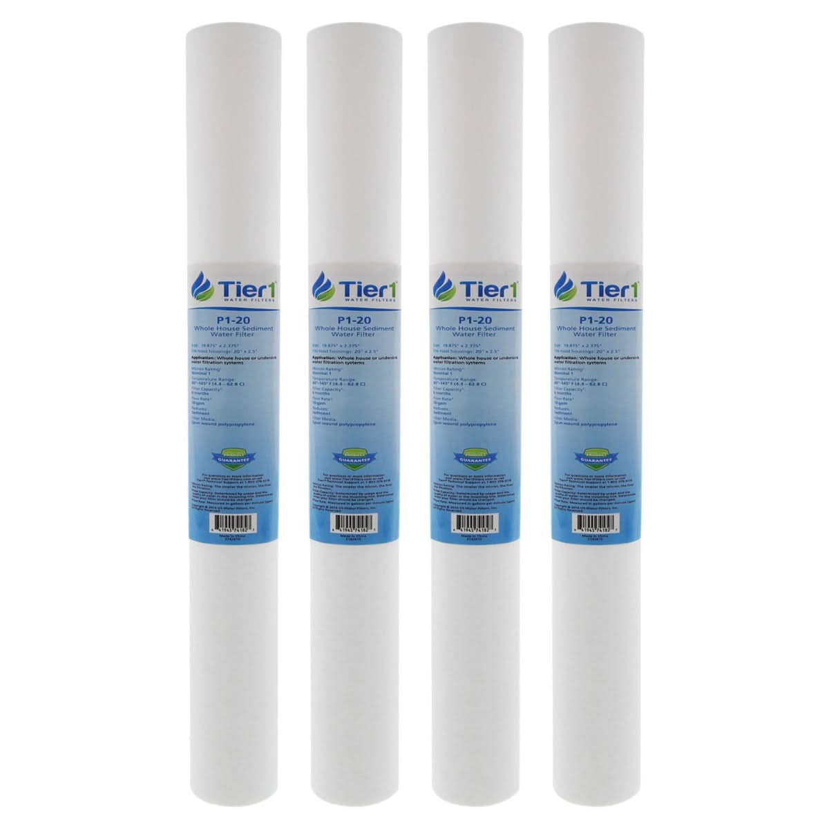 20 X 2.5 Spun Wound Polypropylene Replacement Filter by Tier1 (1 micron) - WaterFilters.NET