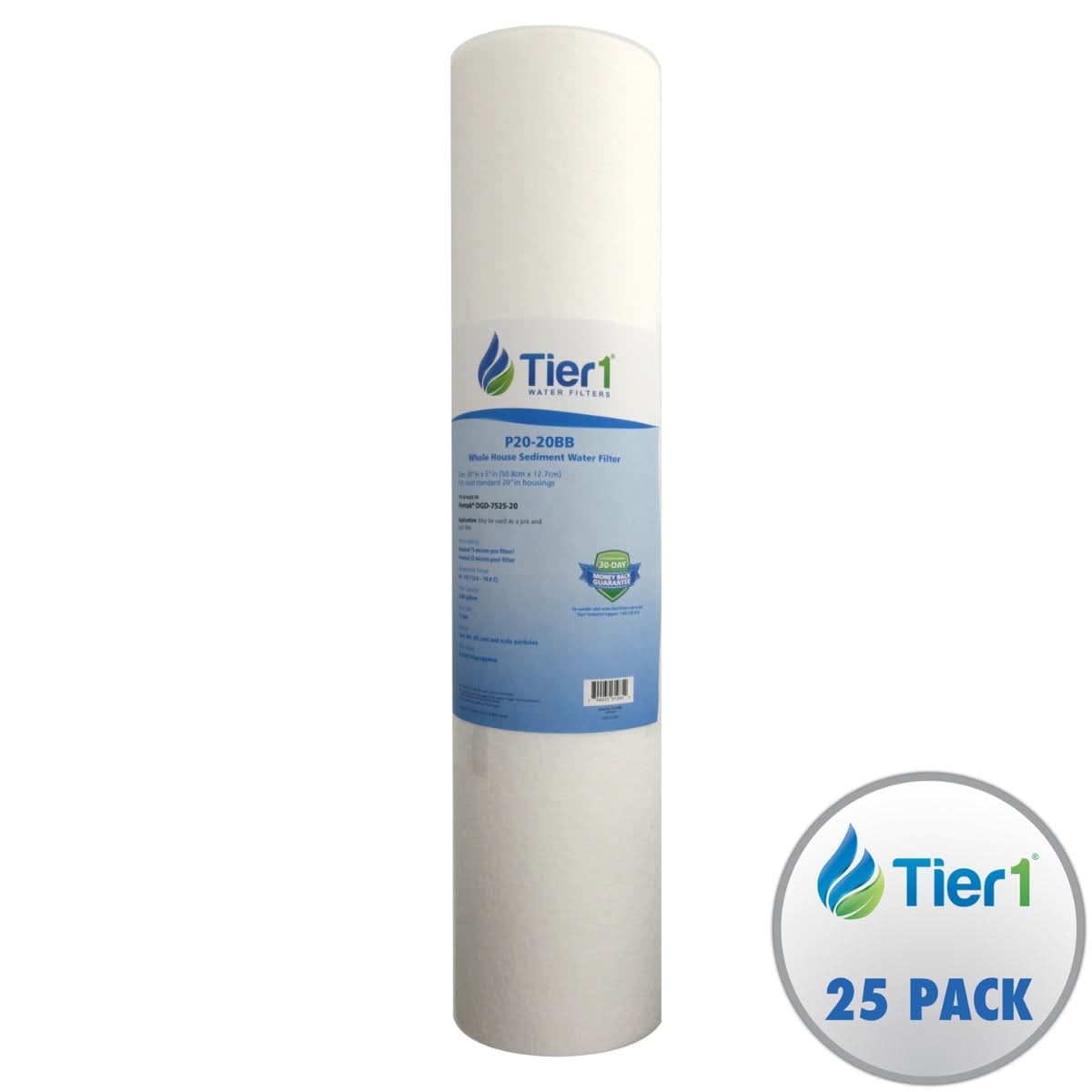 20 X 4.5 Spun Wound Polypropylene Replacement Filter by Tier1 (20 micron) - WaterFilters.NET