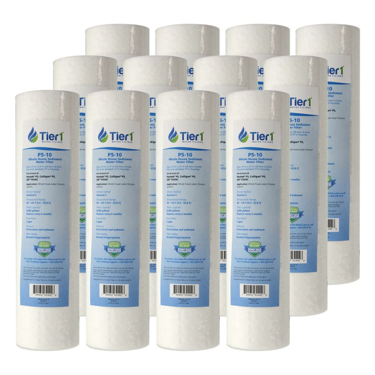 10 X 2.5 Inch 5 micron Polypropylene Replacement Filter by Tier1 - WaterFilters.NET