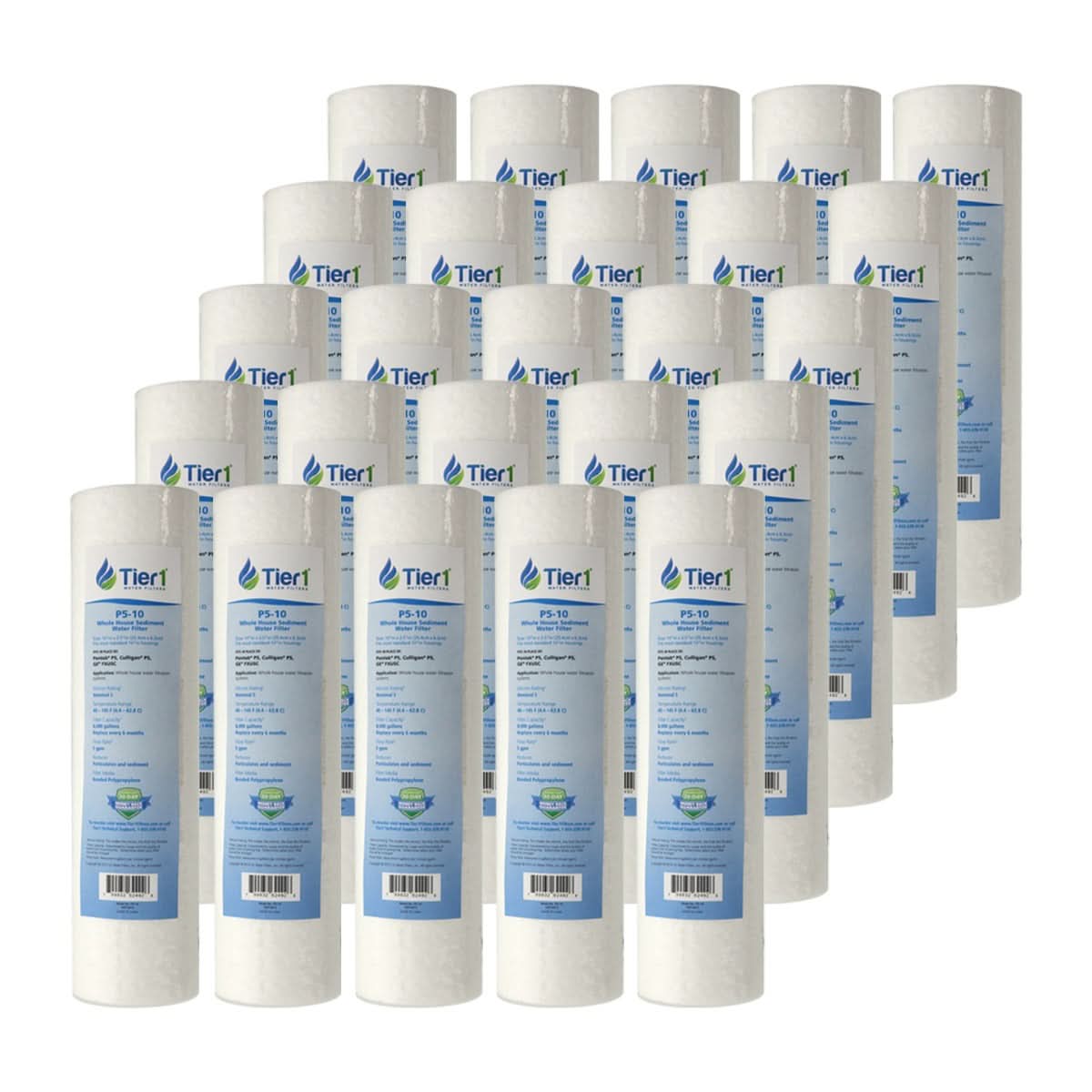 10 X 2.5 Inch 5 micron Polypropylene Replacement Filter by Tier1 - WaterFilters.NET