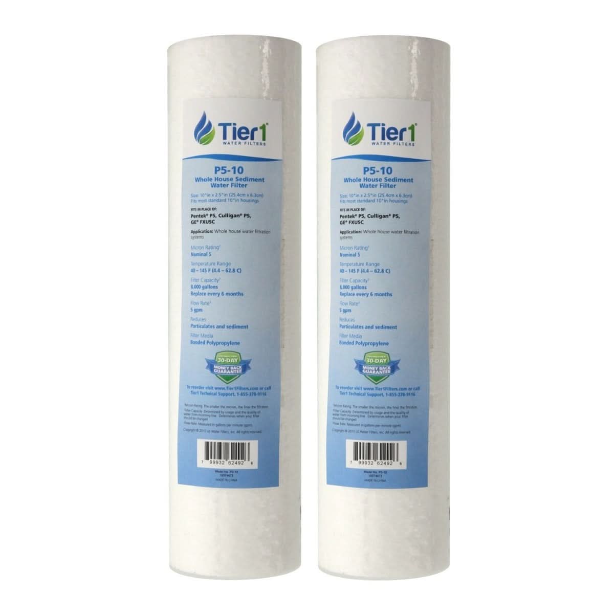 10 X 2.5 Inch 5 micron Polypropylene Replacement Filter by Tier1 - WaterFilters.NET