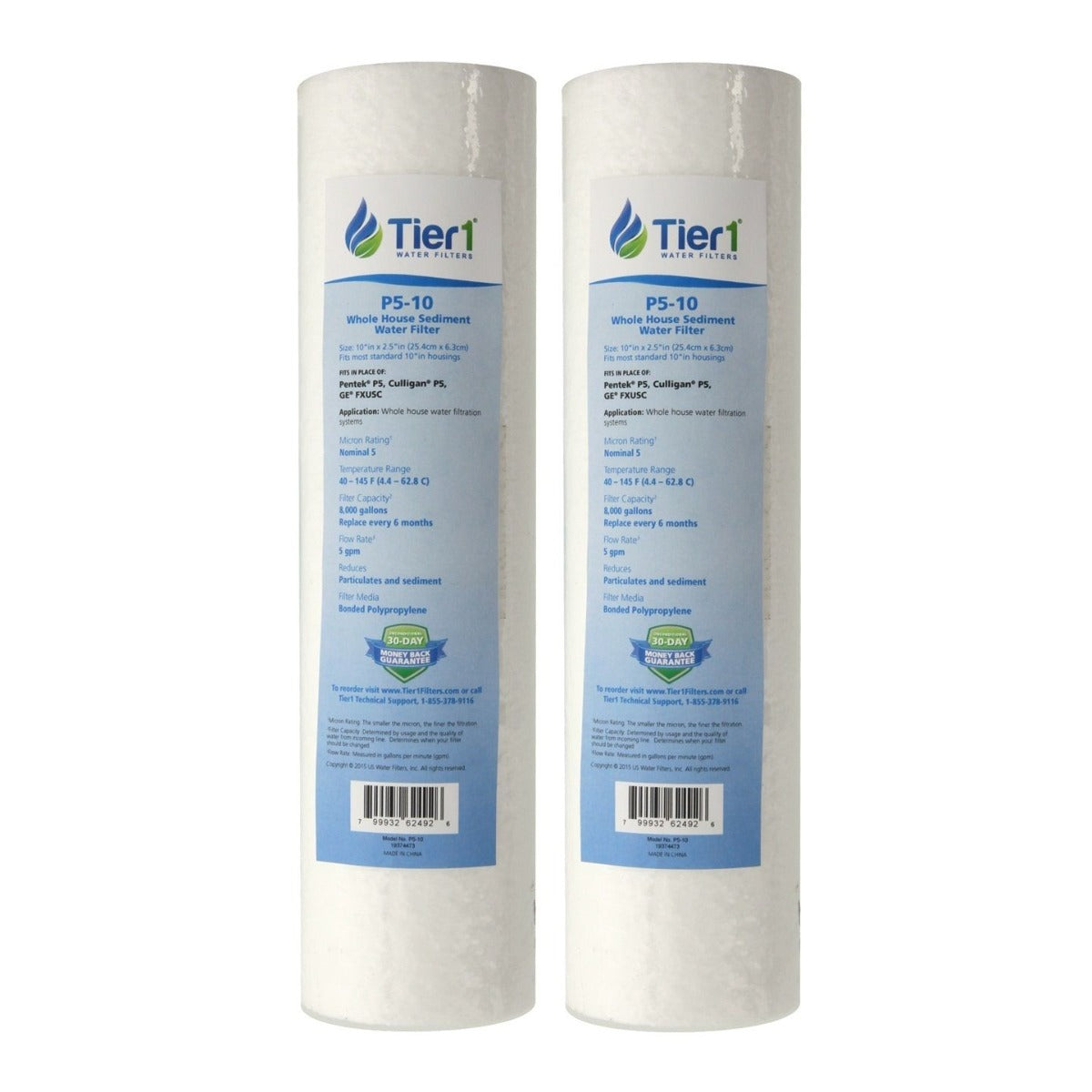 10 X 2.5 Inch 5 micron Polypropylene Replacement Filter by Tier1