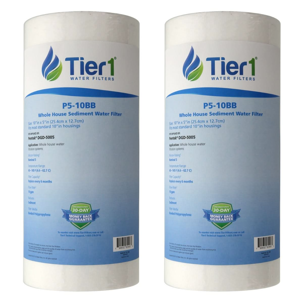 10 X 4.5 Spun Wound Polypropylene Replacement Filter by Tier1 (5 micron)