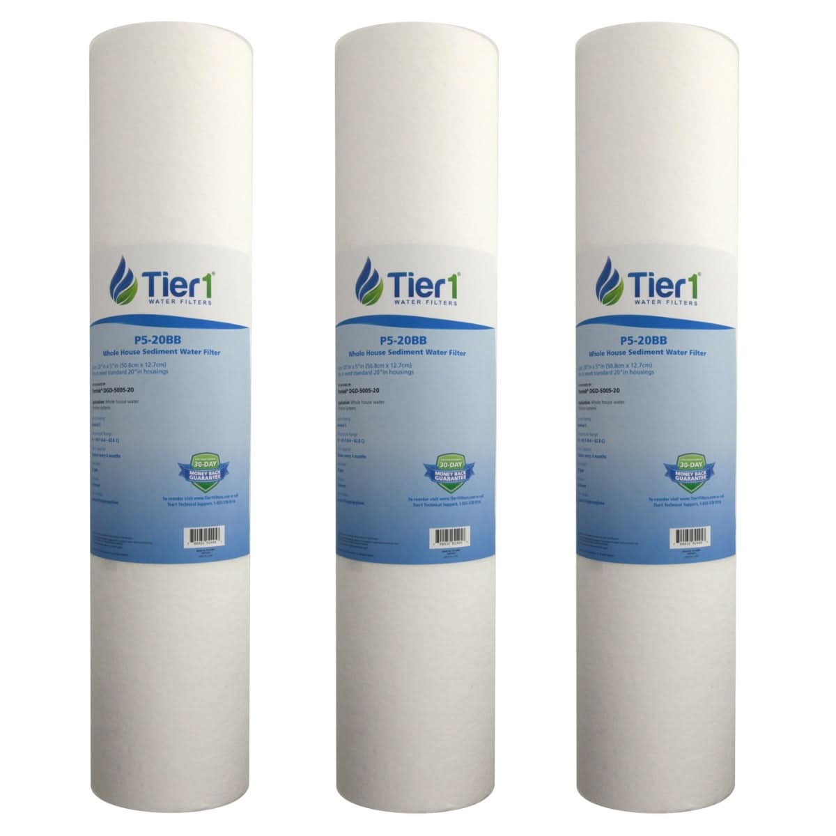 20 X 4.5 Spun Wound Polypropylene Replacement Filter by Tier1 (5 micron) - WaterFilters.NET