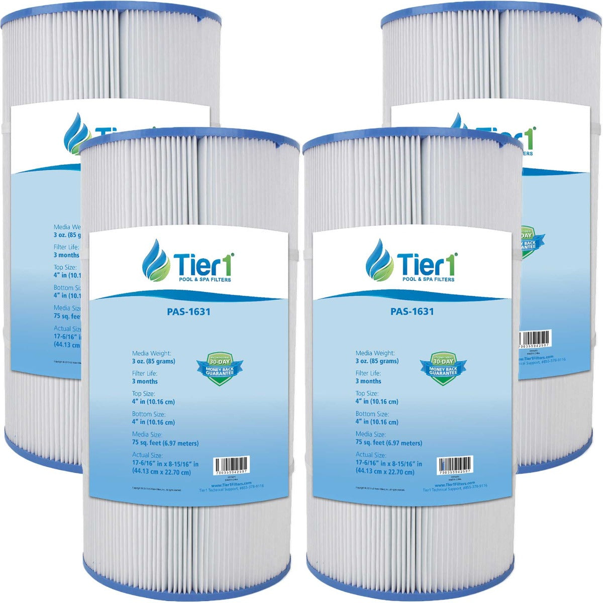 Tier1 Waterway Clearwater 817-0075N Comparable Pool and Spa Filter Replacement