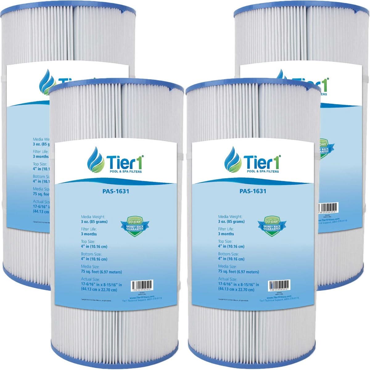 Tier1 Waterway Clearwater 817-0075N Comparable Pool and Spa Filter Replacement - WaterFilters.NET