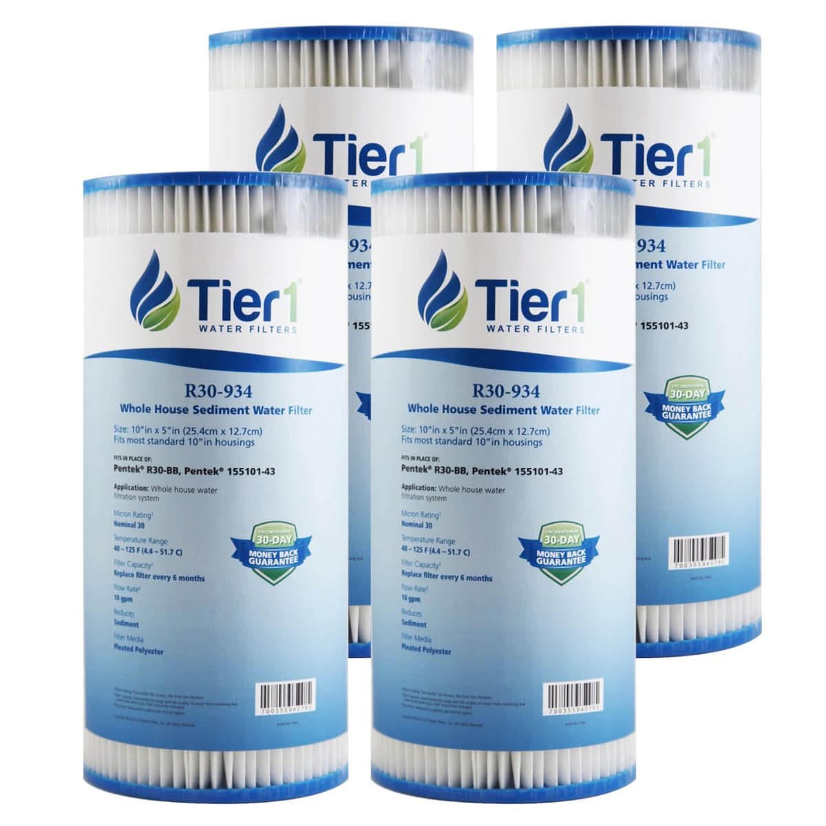 10 X 4.5 Polypropylene Replacement Filter by Tier1 (30 micron) - WaterFilters.NET
