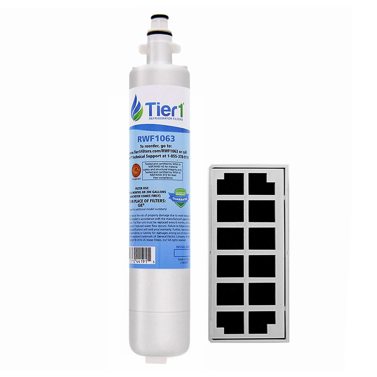GE RPWF Comparable Refrigerator Water Filter with GE Cafe Series Comparable Odor Filter Combo by Tier1