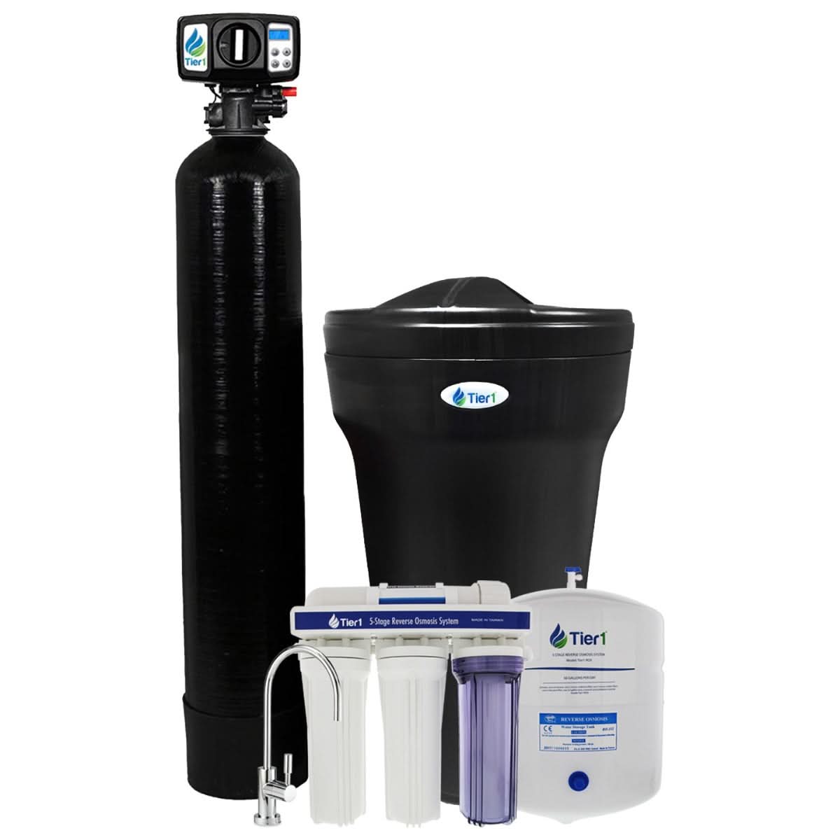 Precision Certified Series Tier1 30,000 Grain High Efficiency Digital Water Softening System for Hardness, Iron and Manganese Reduction - WaterFilters.NET