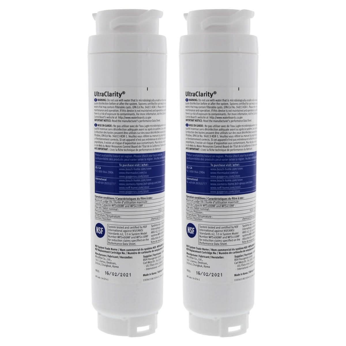 Bosch 644845 UltraClarity 9000077104 Refrigerator Water Filter - WaterFilters.NET
