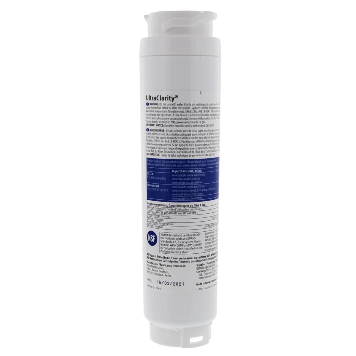Bosch 644845 UltraClarity 9000077104 Refrigerator Water Filter - WaterFilters.NET