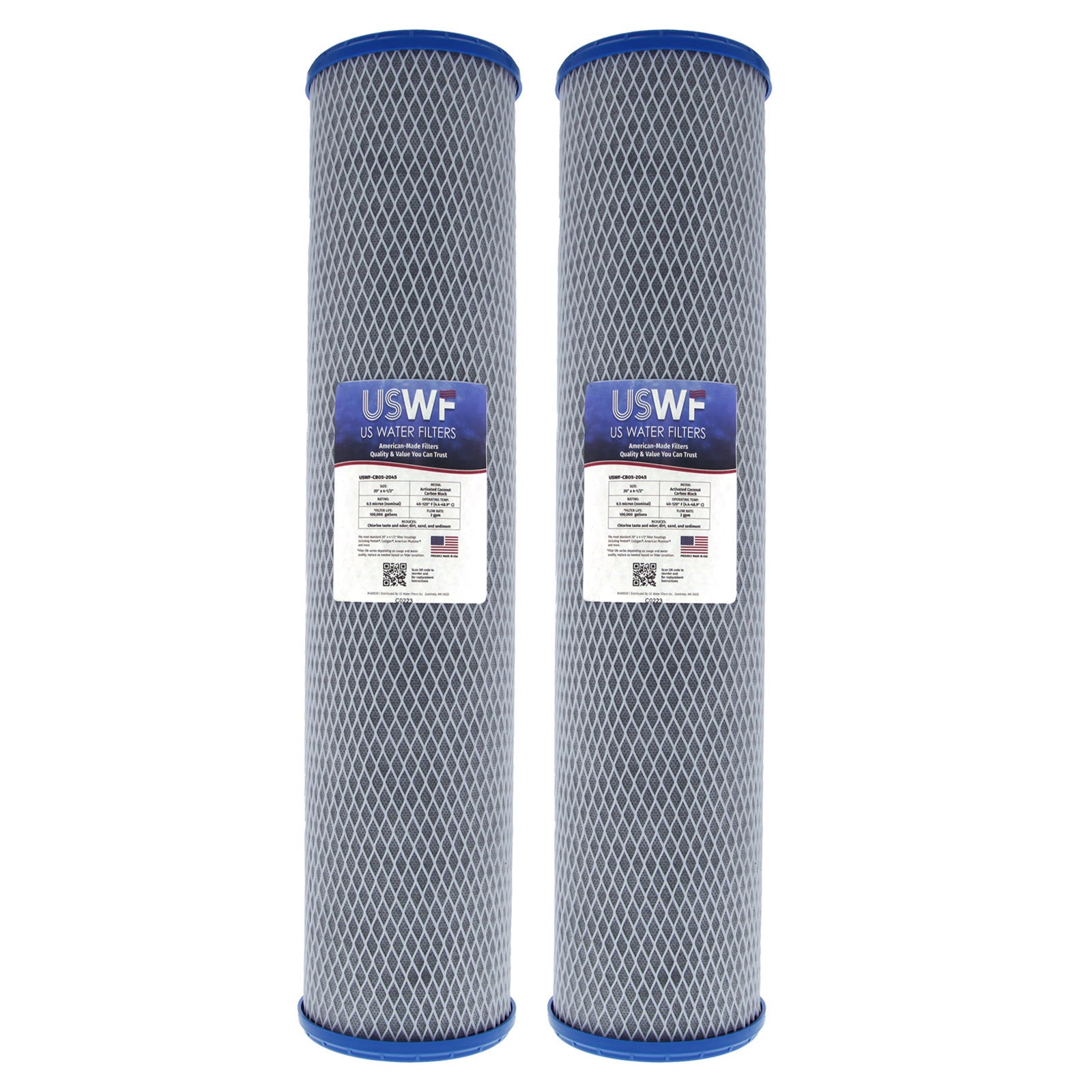 Coconut Carbon Block Filter by USWF 0.5 Micron 20"x4.5"