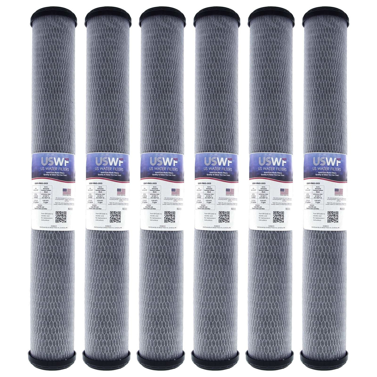 Lead Reducing Carbon Block Filter by USWF 0.5 Micron 20"x2.5" - WaterFilters.NET