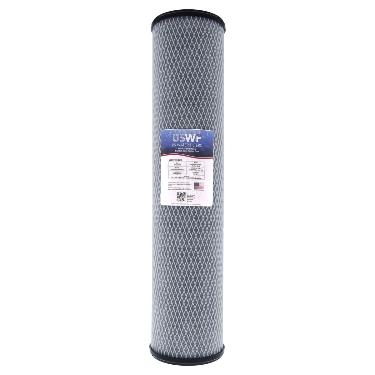 2-Stage Lead Reduction Whole House Water Filtration System by USWF, Sediment and Lead Reduction Carbon Block, 1" Inlet/Outlet - WaterFilters.NET