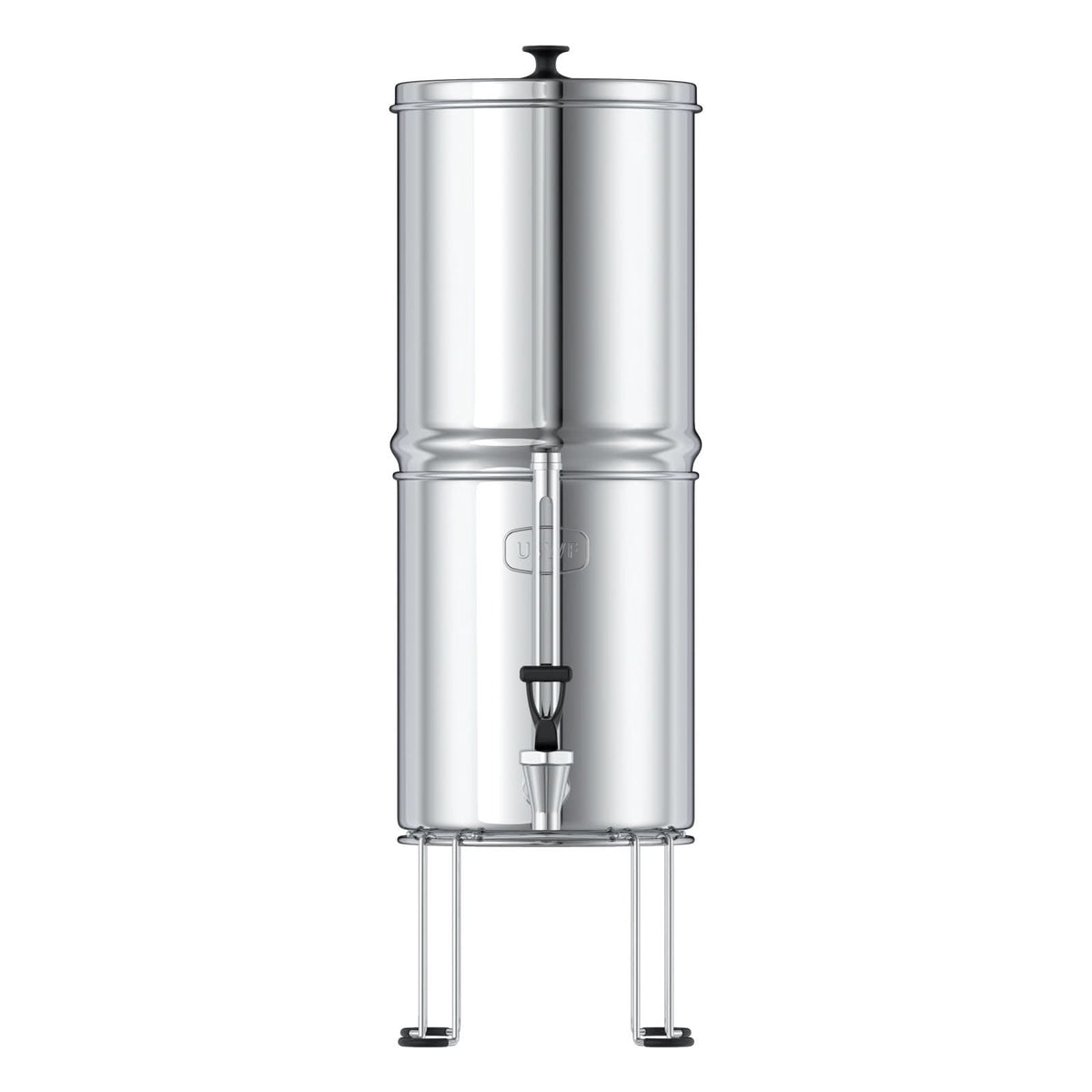 USWF 2.25 Gallon Stainless Steel Gravity Fed Filter System With Fluoride Filtration - WaterFilters.NET