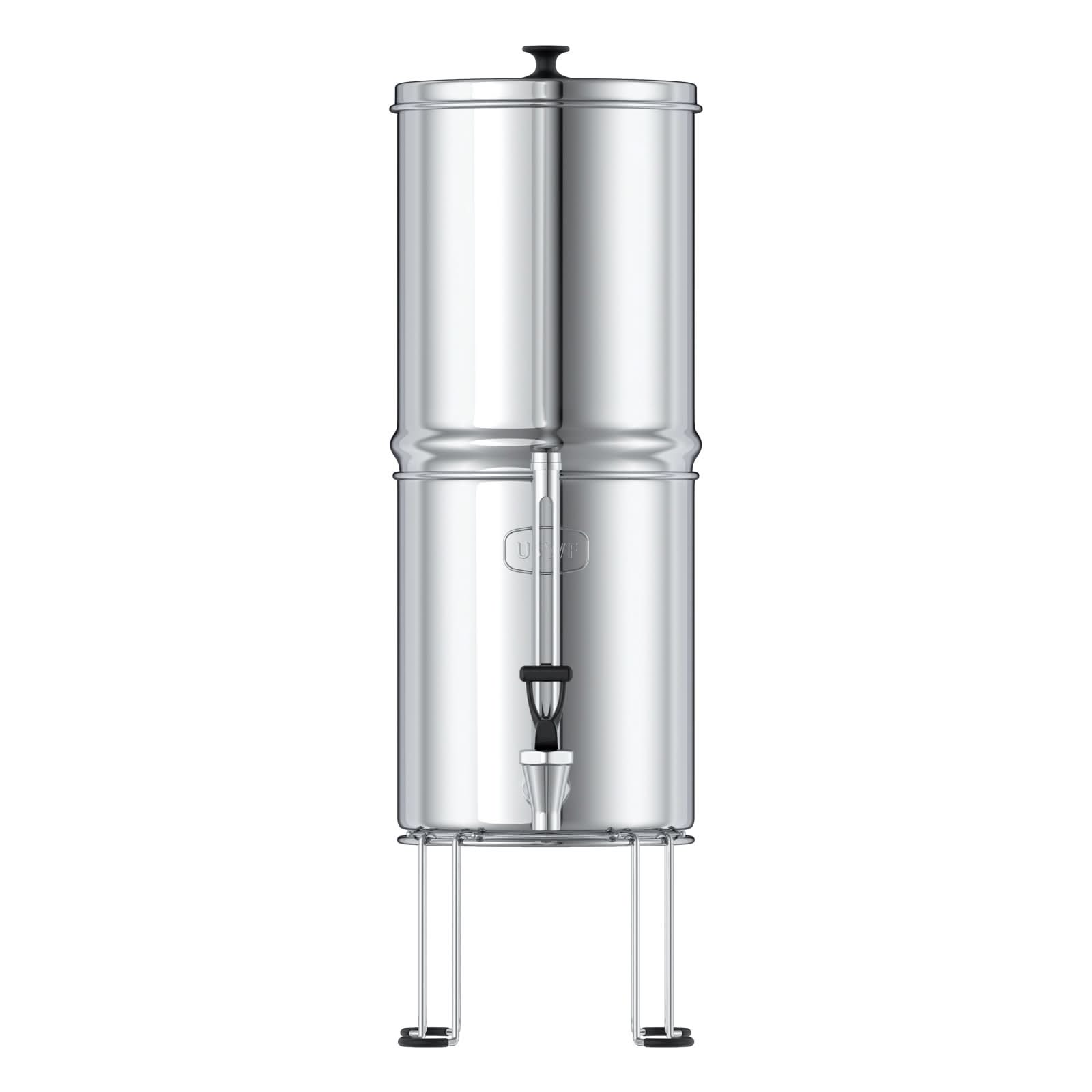 USWF 2.25 Gallon Stainless Steel Gravity Fed Filter System With Fluoride Filtration - WaterFilters.NET