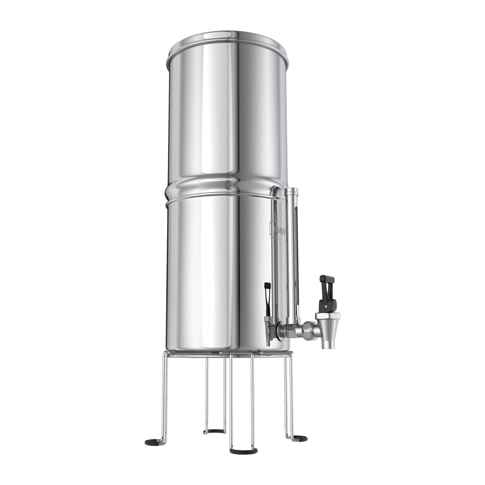 USWF 2.25 Gallon Stainless Steel Gravity Fed Filter System With Fluoride Filtration - WaterFilters.NET