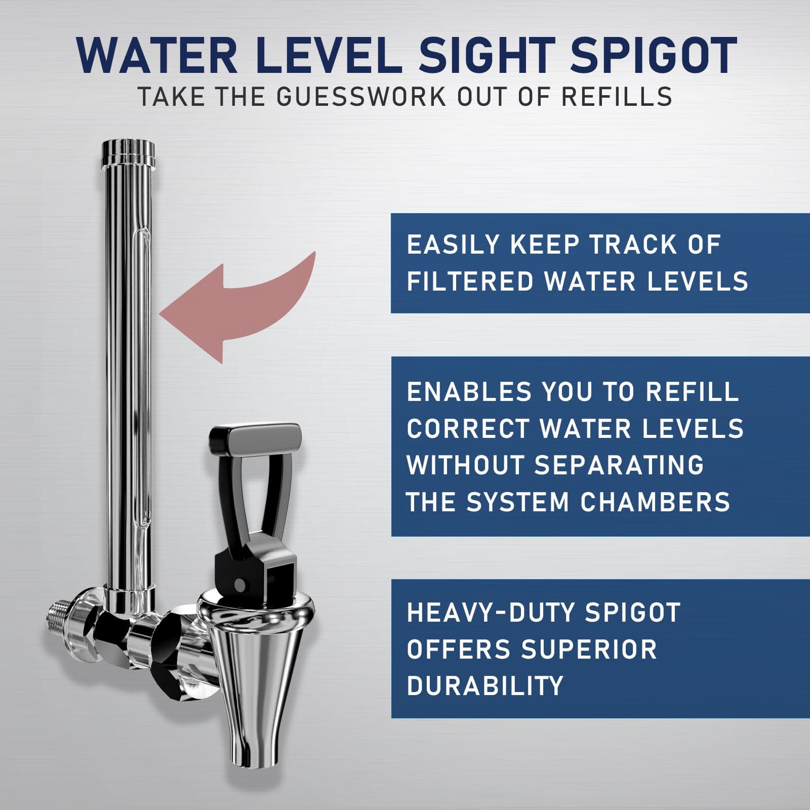 USWF 2.25 Gallon Stainless Steel Gravity Fed Filter System With Fluoride Filtration - WaterFilters.NET