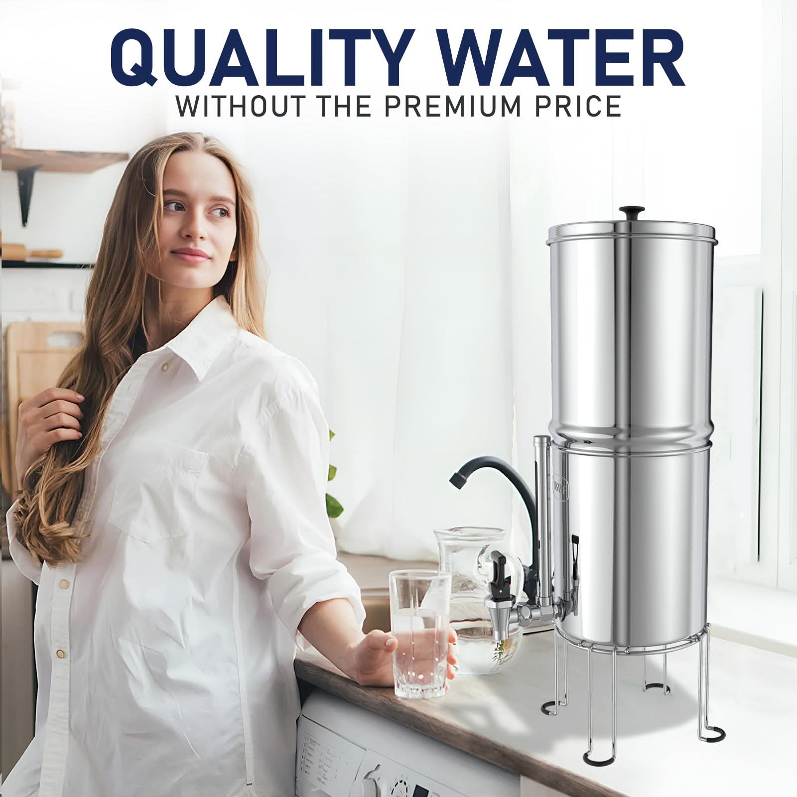 USWF Gravity Filter Elements Combo Pack, Black Carbon And Fluoride Filtration Elements - WaterFilters.NET