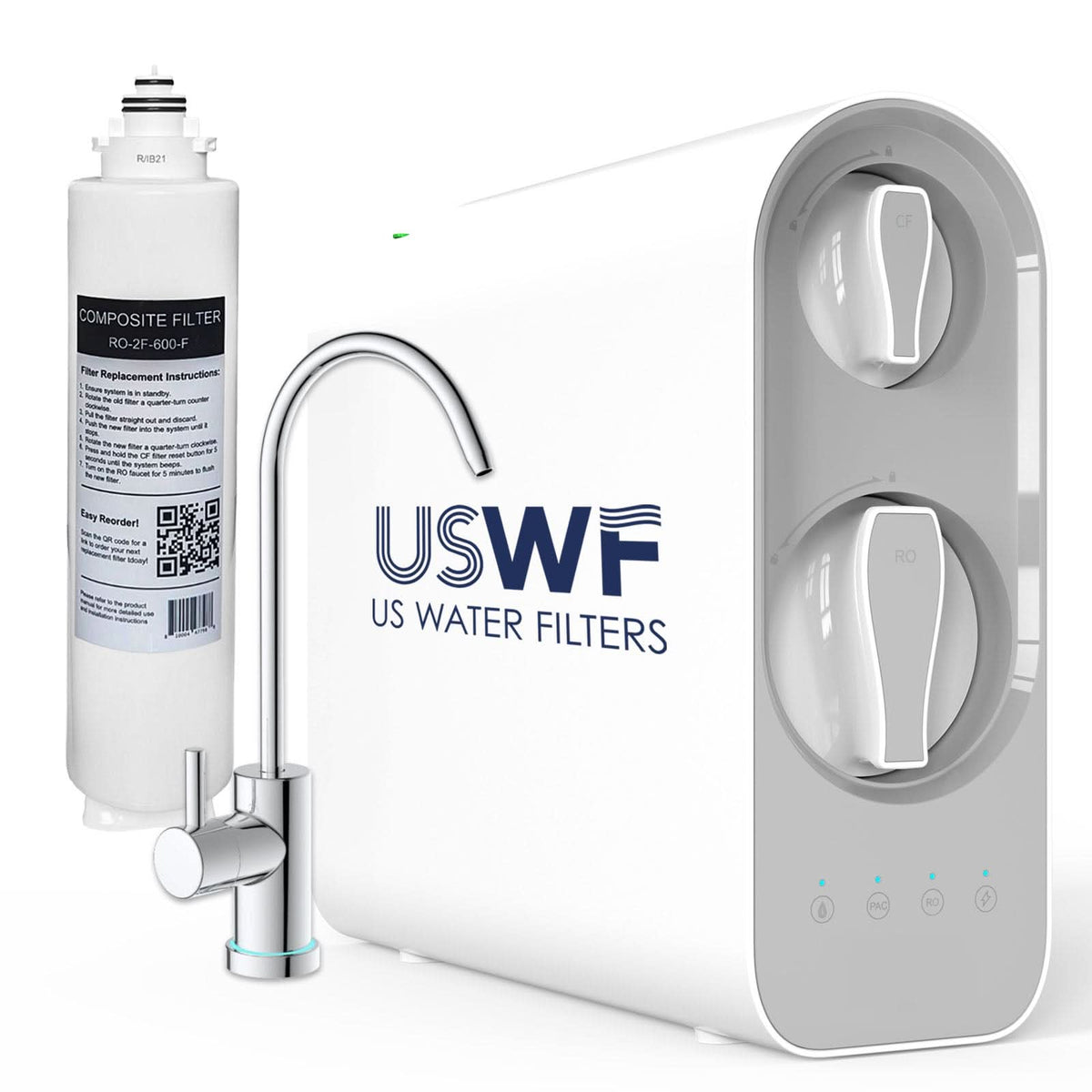 USWF 600GPD Tankless Undersink RO System - WaterFilters.NET