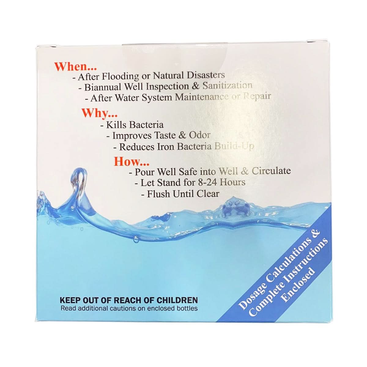 Well Safe Well Sanitizer Pack (ORM-D) - WaterFilters.NET