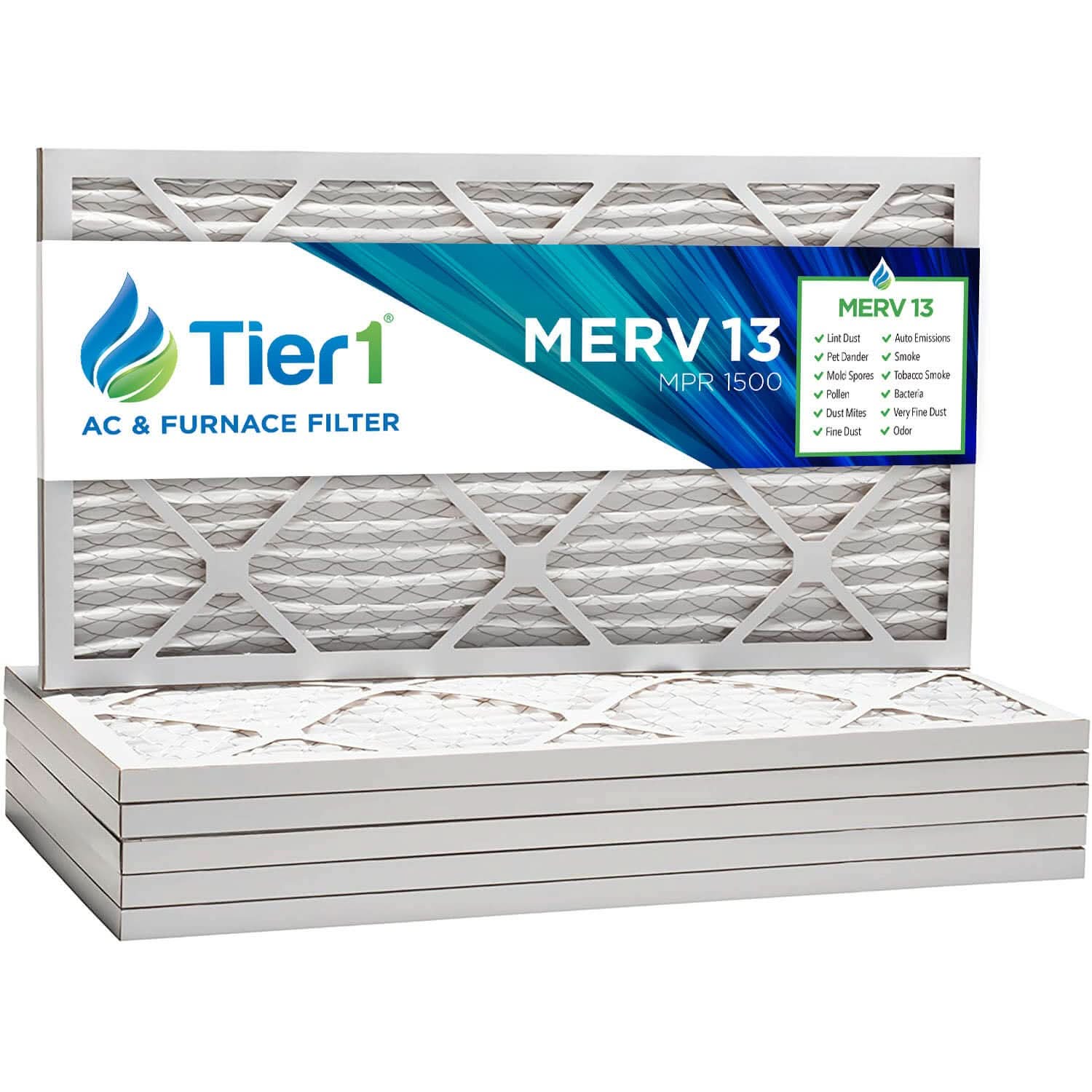 16x25x1 Merv 13 Universal Air Filter By Tier1 (Single Filter) - WaterFilters.NET